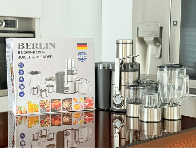 آبمیوه گیر 4 کاره برلین مدل BE-2650 با موتور 1200 وات