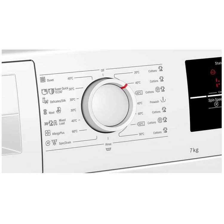 ماشین لباسشویی 7 کیلوگرم بوش با 14 برنامه شستشو با شستشوی سریع 15 دقیقهای