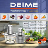 خردکن دیمی مناسب برای خرد کردن سبزیجات، میوه، و گوشت نرم