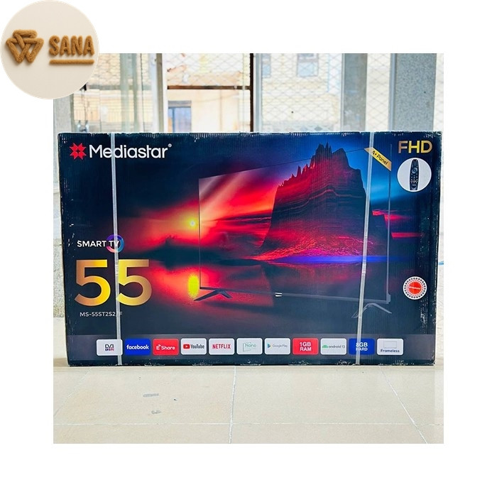 بسته بندی تلویزیون مدیا استار 55 اینچ اسمارت FHD مدل MS-55ST2S2/F