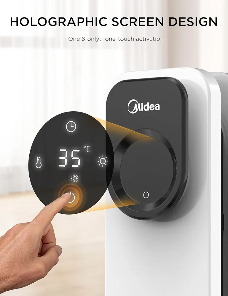 رادیاتور برقی هوشمند 2000 وات میدیا با صفحه نمایش لمسی